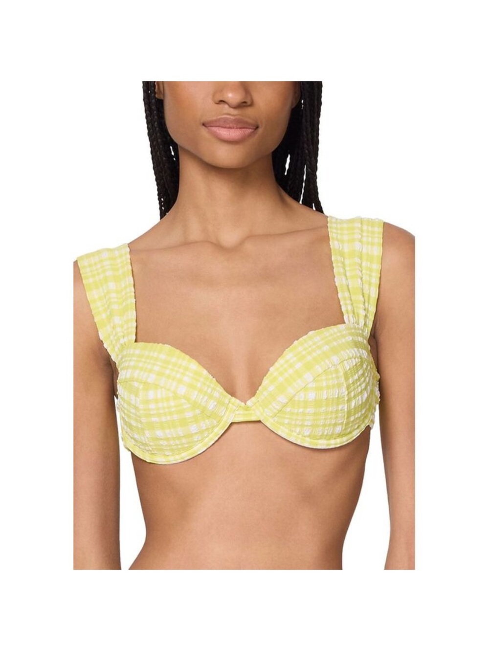 kate spade Yellow Gingham Underwire Bikini Top